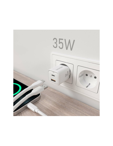 AISENS ASCH-35W2P024-W cargador de dispositivo móvil Universal Corriente alterna Carga rápida Interior