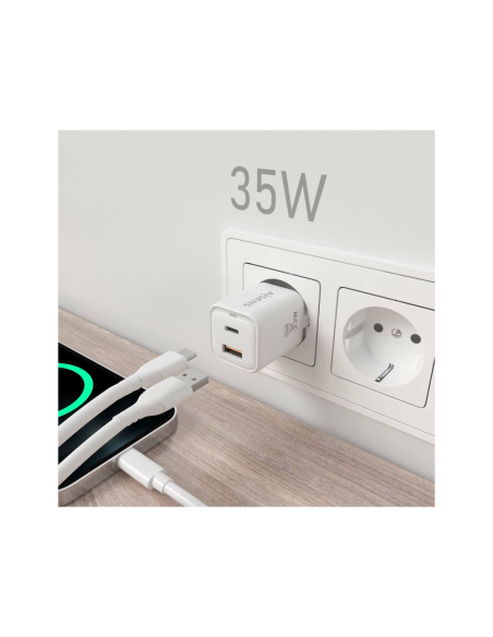 AISENS ASCH-35W2P024-W cargador de dispositivo móvil Universal Corriente alterna Carga rápida Interior
