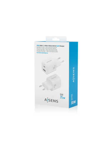 AISENS ASCH-35W2P024-W cargador de dispositivo móvil Universal Corriente alterna Carga rápida Interior