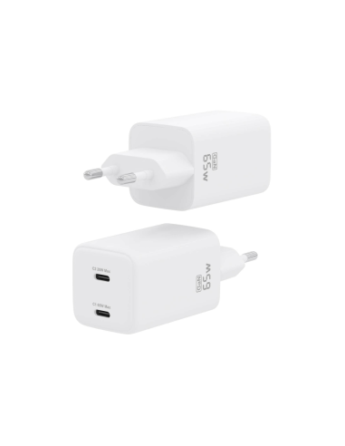 AISENS ASCH-65W2P039-W cargador de dispositivo móvil Universal Corriente alterna Carga rápida Interior