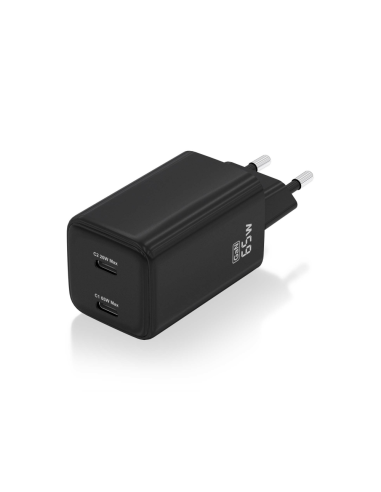 AISENS ASCH-65W2P040-BK cargador de dispositivo móvil Universal Corriente alterna Carga rápida Interior