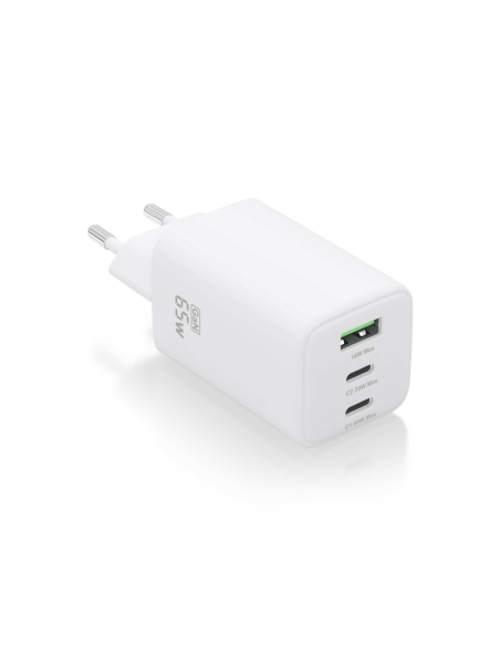 AISENS ASCH-65W3P041-W cargador de dispositivo móvil Universal Corriente alterna Carga rápida Interior