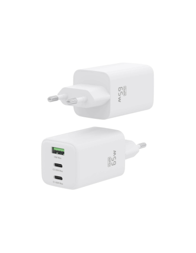 AISENS ASCH-65W3P041-W cargador de dispositivo móvil Universal Corriente alterna Carga rápida Interior