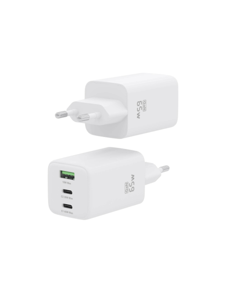 AISENS ASCH-65W3P041-W cargador de dispositivo móvil Universal Corriente alterna Carga rápida Interior