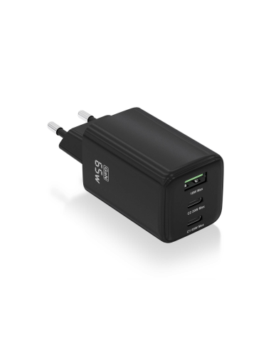 AISENS ASCH-65W3P042-BK cargador de dispositivo móvil Universal Corriente alterna Carga rápida Interior