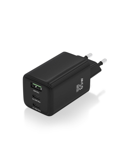 AISENS ASCH-65W3P042-BK cargador de dispositivo móvil Universal Corriente alterna Carga rápida Interior