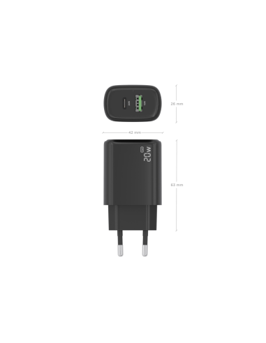 AISENS A110-0910 cargador de dispositivo móvil Universal Corriente alterna Carga rápida Interior