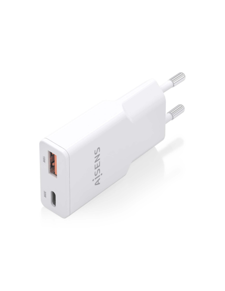 AISENS ASCH-30W2P046-W cargador de dispositivo móvil Cámara digital, MP3, MP4, Teléfono móvil, Navegante, Portátil, Consola de j