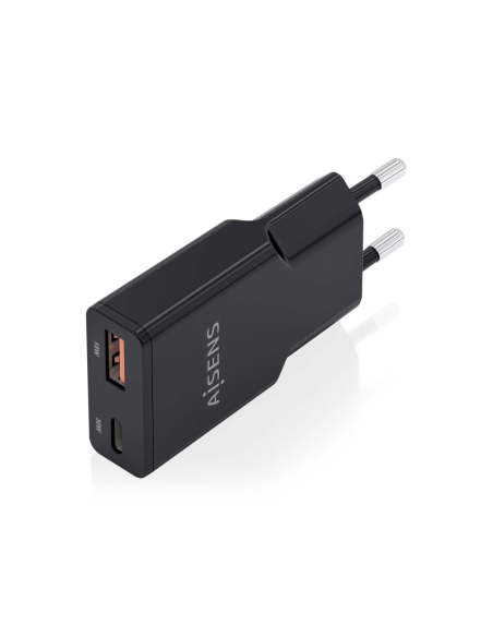 AISENS ASCH-30W2P047-BK cargador de dispositivo móvil Cámara digital, MP3, MP4, Teléfono móvil, Navegante, Portátil, Consola de 