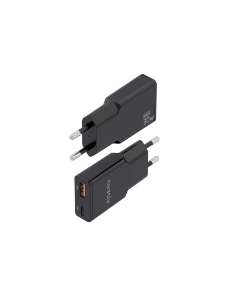 AISENS ASCH-30W2P047-BK cargador de dispositivo móvil Cámara digital, MP3, MP4, Teléfono móvil, Navegante, Portátil, Consola de 