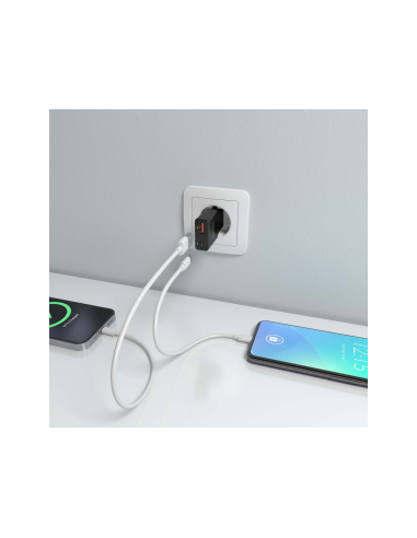 AISENS ASCH-30W2P047-BK cargador de dispositivo móvil Cámara digital, MP3, MP4, Teléfono móvil, Navegante, Portátil, Consola de 