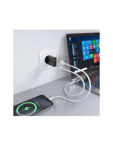 AISENS ASCH-30W2P047-BK cargador de dispositivo móvil Cámara digital, MP3, MP4, Teléfono móvil, Navegante, Portátil, Consola de 