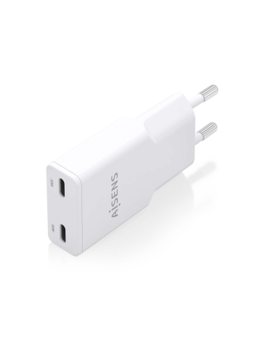 AISENS ASCH-30W2P048-W cargador de dispositivo móvil Cámara digital, MP3, MP4, Teléfono móvil, Navegante, Portátil, Consola de j