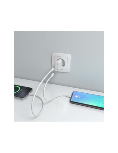 AISENS ASCH-30W2P048-W cargador de dispositivo móvil Cámara digital, MP3, MP4, Teléfono móvil, Navegante, Portátil, Consola de j