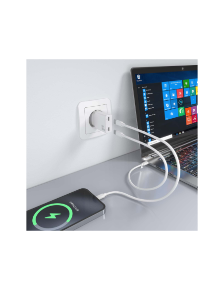 AISENS ASCH-30W2P048-W cargador de dispositivo móvil Cámara digital, MP3, MP4, Teléfono móvil, Navegante, Portátil, Consola de j