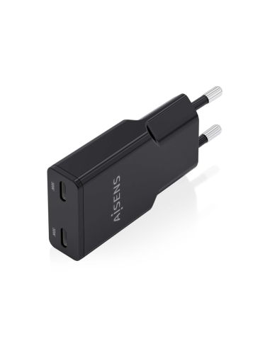 AISENS ASCH-30W2P049-BK cargador de dispositivo móvil Cámara digital, MP3, MP4, Teléfono móvil, Navegante, Portátil, Consola de 