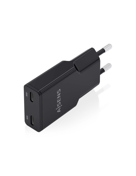AISENS ASCH-30W2P049-BK cargador de dispositivo móvil Cámara digital, MP3, MP4, Teléfono móvil, Navegante, Portátil, Consola de 