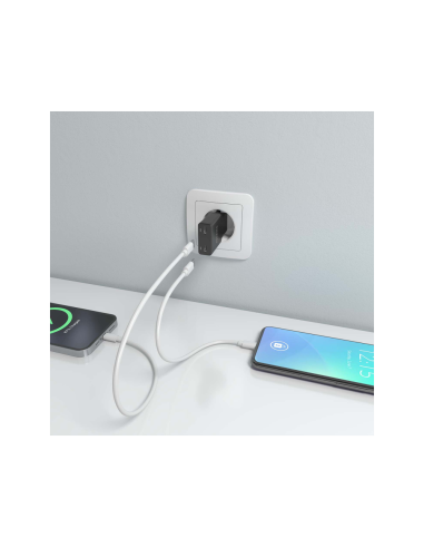 AISENS ASCH-30W2P049-BK cargador de dispositivo móvil Cámara digital, MP3, MP4, Teléfono móvil, Navegante, Portátil, Consola de 