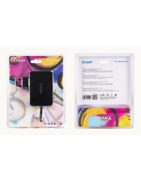 TooQ TQLC-USBCGAN100PD cargador de dispositivo móvil Portátil, Universal Corriente alterna Interior