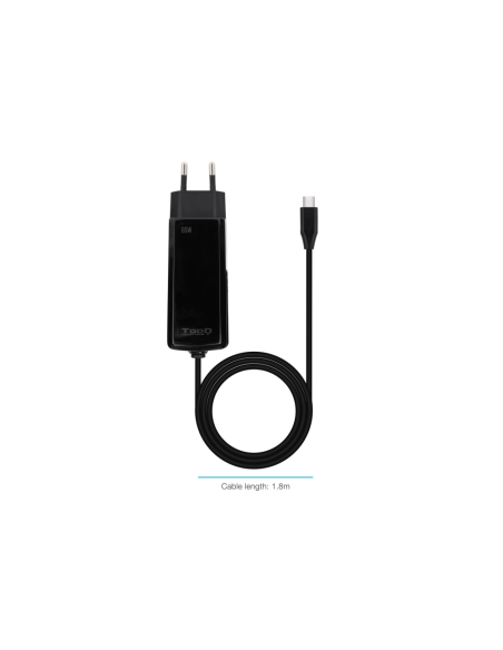 TooQ TQLC-USBCGAN65PD-C cargador de dispositivo móvil Portátil, Universal Corriente alterna Interior