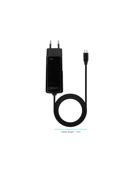 TooQ TQLC-USBCGAN90PD-C cargador de dispositivo móvil Portátil, Universal Corriente alterna Interior