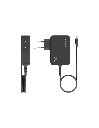 AISENS ASCH-1PD100WL50-BK cargador de dispositivo móvil Cámara digital, GPS, Teléfono móvil, Portátil, Smartphone, Tableta, Univ