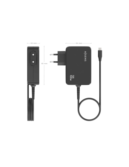 AISENS ASCH-1PD100WL50-BK cargador de dispositivo móvil Cámara digital, GPS, Teléfono móvil, Portátil, Smartphone, Tableta, Univ