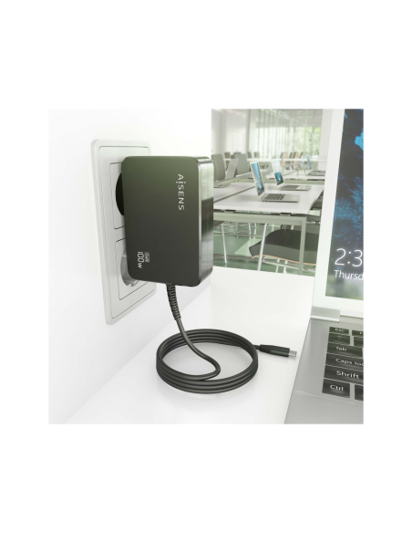 AISENS ASCH-1PD100WL50-BK cargador de dispositivo móvil Cámara digital, GPS, Teléfono móvil, Portátil, Smartphone, Tableta, Univ