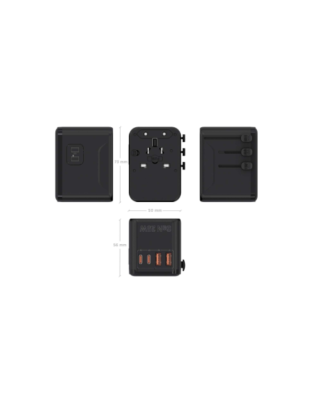 AISENS ASPS-2A2C08-BK cargador de dispositivo móvil Corriente alterna Carga rápida Interior