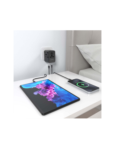 AISENS ASPS-2A2C08-BK cargador de dispositivo móvil Corriente alterna Carga rápida Interior