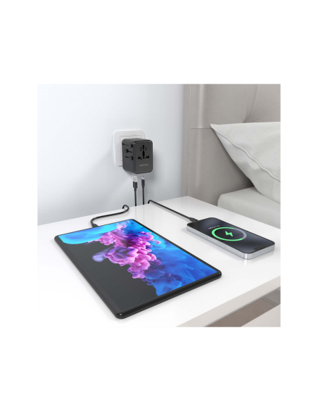 AISENS ASPS-2A2C08-BK cargador de dispositivo móvil Corriente alterna Carga rápida Interior