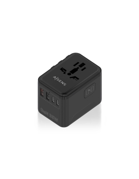 AISENS ASPS-2A3C09-BK cargador de dispositivo móvil Corriente alterna Carga rápida Interior