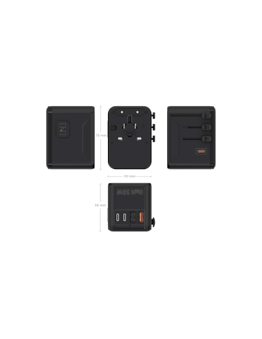 AISENS ASPS-2A3C09-BK cargador de dispositivo móvil Corriente alterna Carga rápida Interior