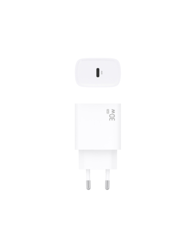 AISENS Cargador GaN 30W, 1xUSB-C PD3.0, Blanco