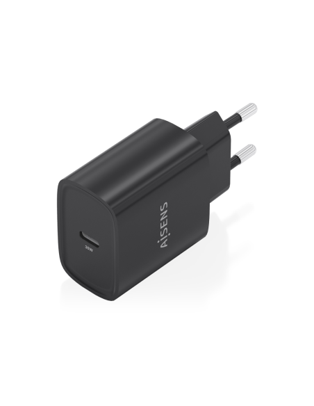 AISENS Cargador GaN 30W, 1xUSB-C PD3.0, Negro