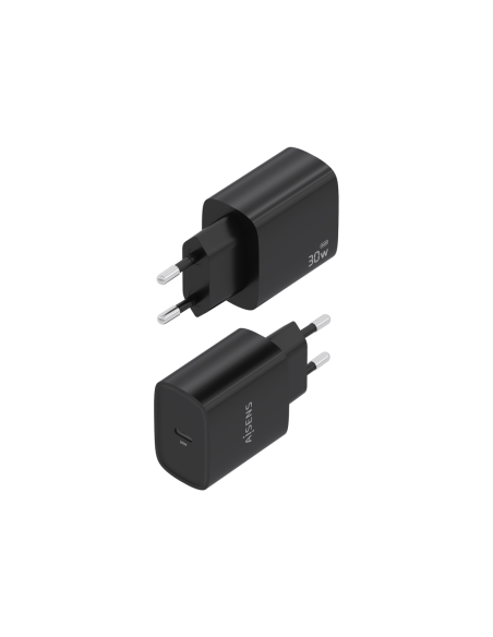 AISENS Cargador GaN 30W, 1xUSB-C PD3.0, Negro