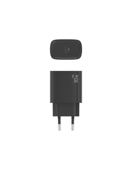 AISENS Cargador GaN 30W, 1xUSB-C PD3.0, Negro