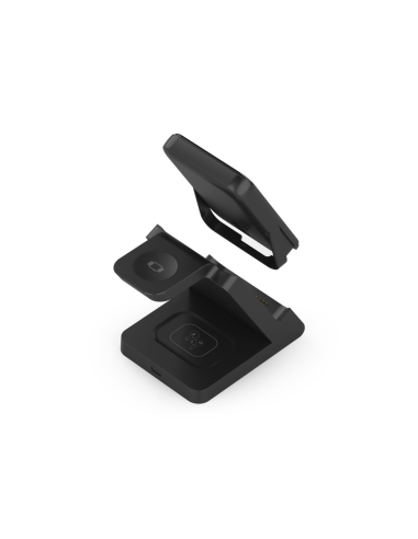 AISENS ASCH-15W4WC064-BK cargador de dispositivo móvil Auriculares, Smartphone, Reloj inteligente Cargador inalámbrico Interior