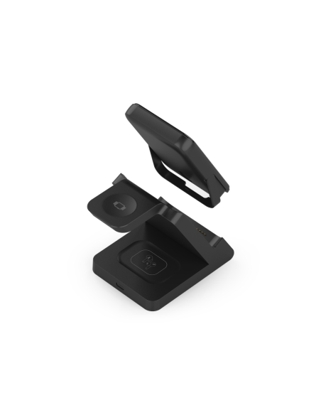 AISENS ASCH-15W4WC064-BK cargador de dispositivo móvil Auriculares, Smartphone, Reloj inteligente Cargador inalámbrico Interior