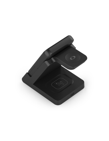 AISENS ASCH-15W4WC064-BK cargador de dispositivo móvil Auriculares, Smartphone, Reloj inteligente Cargador inalámbrico Interior