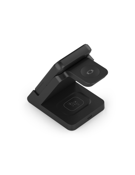 AISENS ASCH-15W4WC064-BK cargador de dispositivo móvil Auriculares, Smartphone, Reloj inteligente Cargador inalámbrico Interior