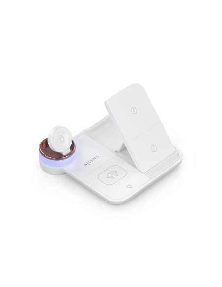 AISENS ASCH-15W4WC061-W cargador de dispositivo móvil Auriculares, Smartphone, Reloj inteligente Cargador inalámbrico Interior