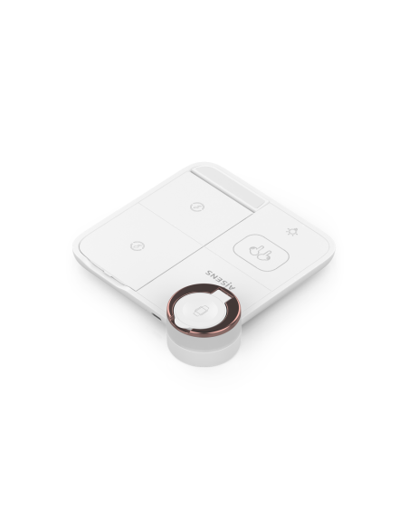 AISENS ASCH-15W4WC061-W cargador de dispositivo móvil Auriculares, Smartphone, Reloj inteligente Cargador inalámbrico Interior