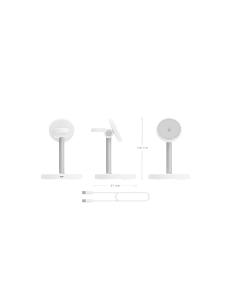 AISENS ASCH-15W3WC065-W cargador de dispositivo móvil Auriculares, Smartphone, Reloj inteligente Cargador inalámbrico Interior