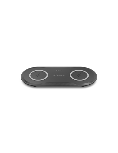 AISENS ASCH-15W2WC060-BK cargador de dispositivo móvil Auriculares, Smartphone Cargador inalámbrico Interior