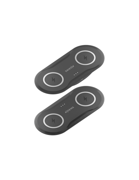 AISENS ASCH-15W2WC060-BK cargador de dispositivo móvil Auriculares, Smartphone Cargador inalámbrico Interior