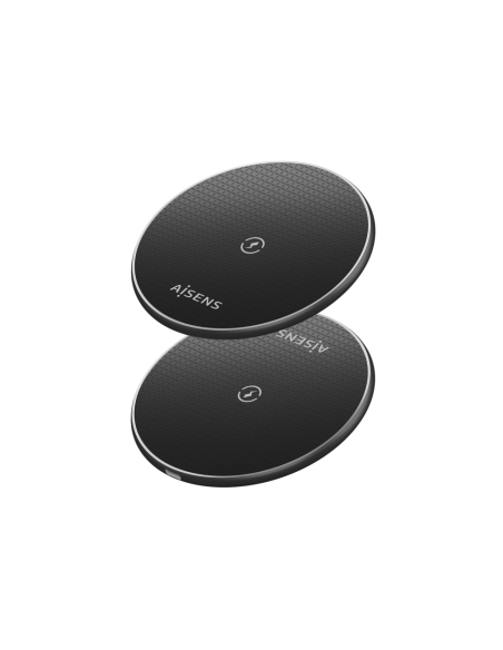 AISENS ASCH-15W1WC058-BK cargador de dispositivo móvil Smartphone Cargador inalámbrico Interior