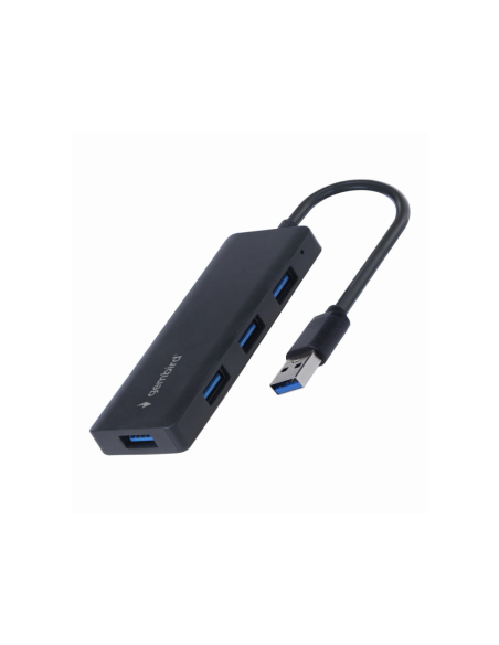 Gembird UHB-U3P4-03 base para portátil y replicador de puertos Alámbrico USB 3.2 Gen 1 (3.1 Gen 1) Type-A Negro
