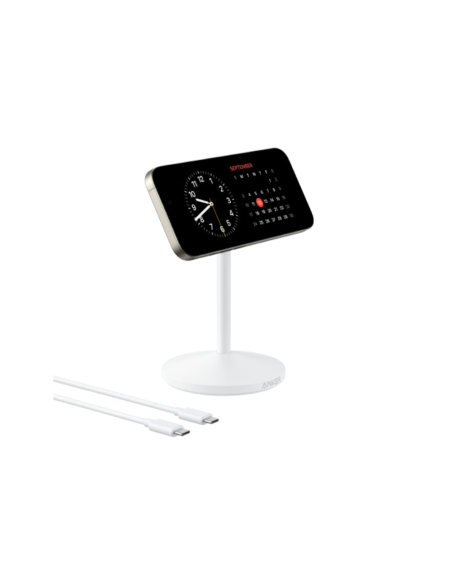 Anker MagGo Auriculares, Auriculares, Smartphone, Reloj inteligente Blanco USB Cargador inalámbrico Carga rápida Interior