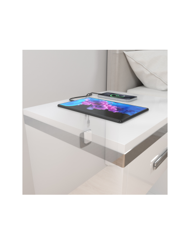 AISENS Cargador De Pared GaN Ultra Delgado 30W, 1xUSB-C PD3.0 QC4.0, 1xUSB-A QC3.0, Blanco